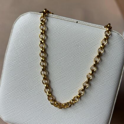 Colar Choker Elos Folheado
